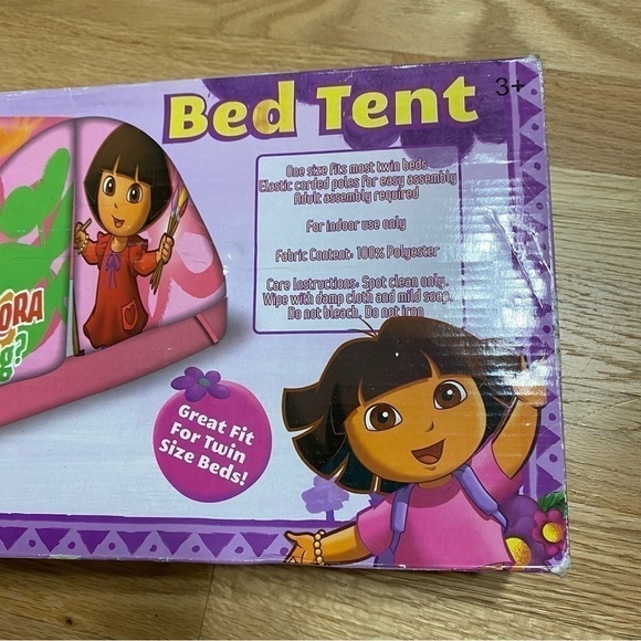 Dora the Explorer Bed Tent Kids Room Nickelodeon Pretend Camping - Picture 2 of 4